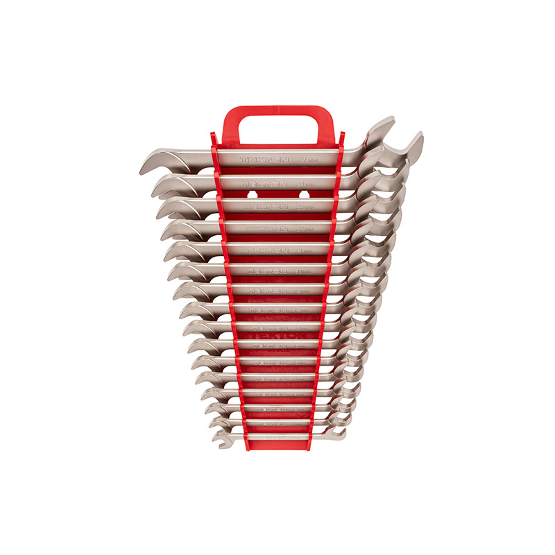 TEKTON - Angle Head Open End Wrench Set With Holder 11-Piece (3/8-1 In.) WAE91204