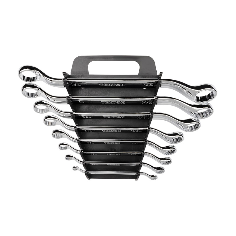 TEKTON - 45-Degree Offset Box End Wrench Set With Holder 8-Piece (1/4 - 1-1/4 In.) WBE23408