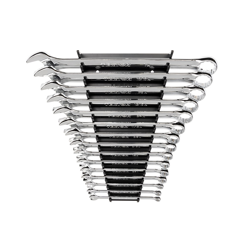 TEKTON - Combination Wrench Set With Rack 19-Piece (1/4 - 1-1/4 In.) WCB91102