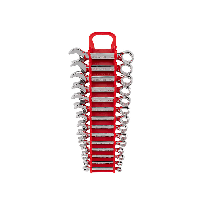 TEKTON - Stubby Combination Wrench Set With Holder 14-Piece (6-19 Mm) WCB92402