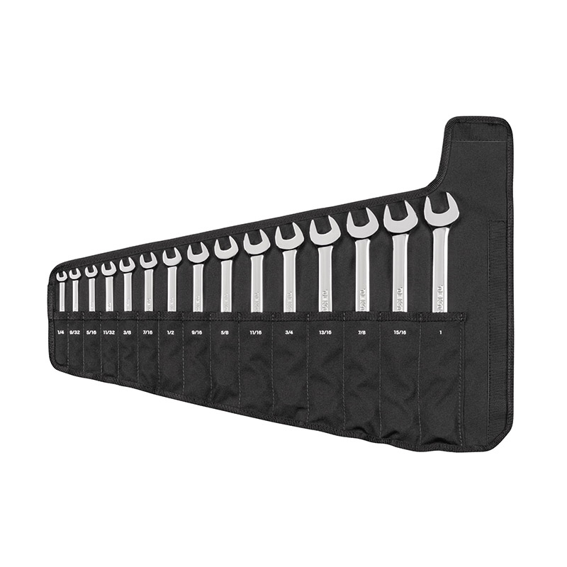 TEKTON - Combination Wrench Set With Pouch 15-Piece (1/4-1 In.) WCB94102