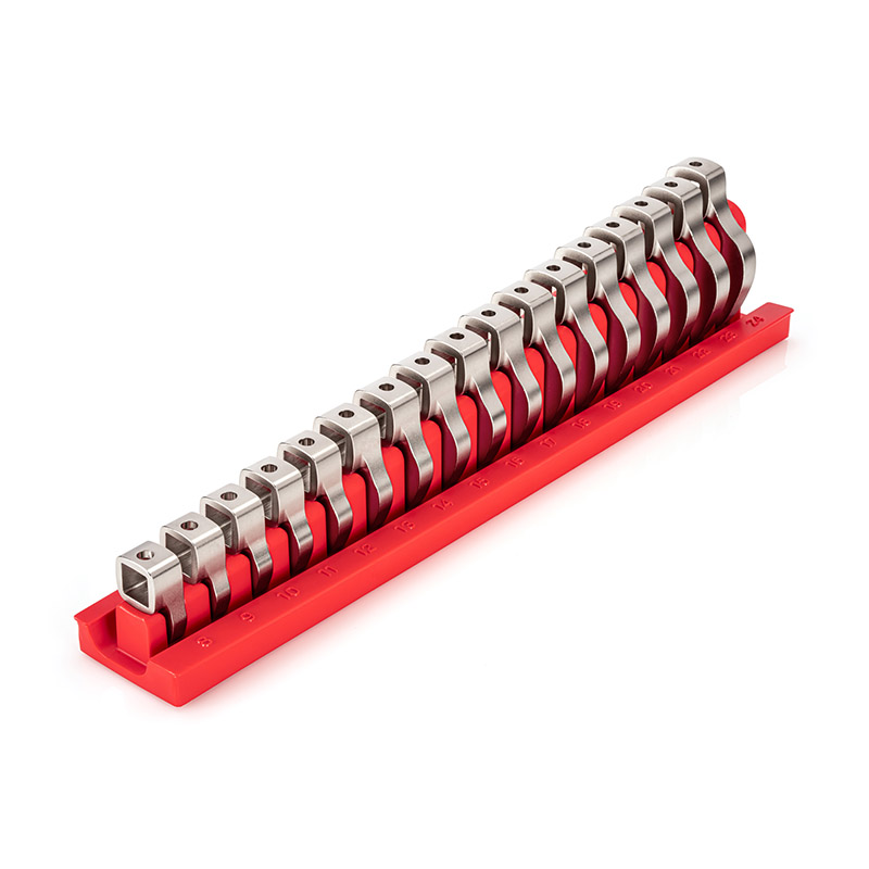TEKTON - 3/8 Inch Drive Crowfoot Wrench Set With Rack 17-Piece (8-24 Mm) WCF95201