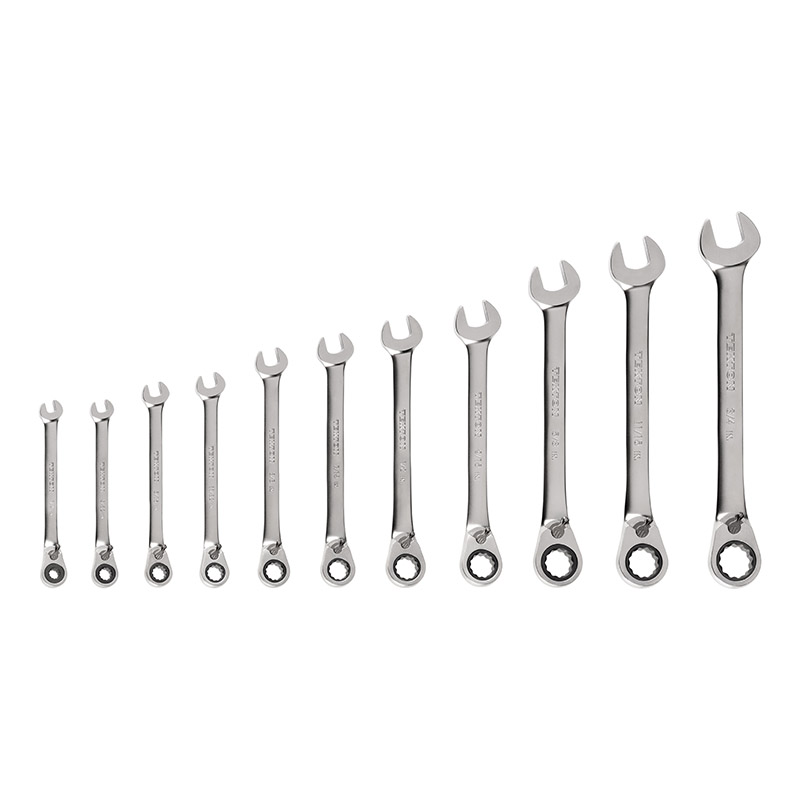 TEKTON - Reversible 12-Point Ratcheting Combination Wrench Set With Pouch 15-Piece (1/4-1 In.) WRC94401