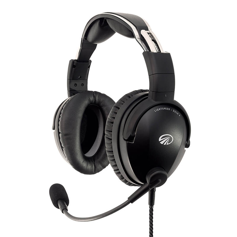 Lightspeed Zulu 4 ANR Headset 6-Pin LEMO Plug Straight Cord Panel Powered