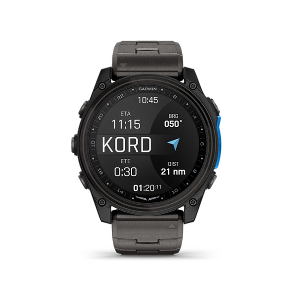 Garmin D2 Smart Watch Mach 2 51mm Aviator GPS - Titanium Bezel - Carbon Grey Titanium Band - North America 010-02905-30