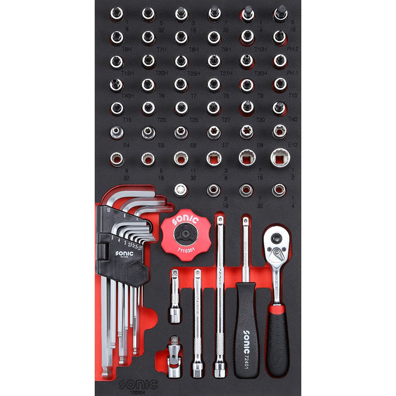 Sonic Tools - SAE Bit Socket Set 1/4" 63Pcs. S SFS