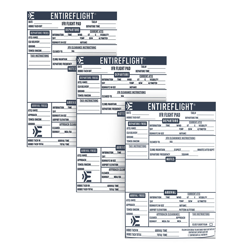 EntireFlight IFR Flight Pad 3-Pack