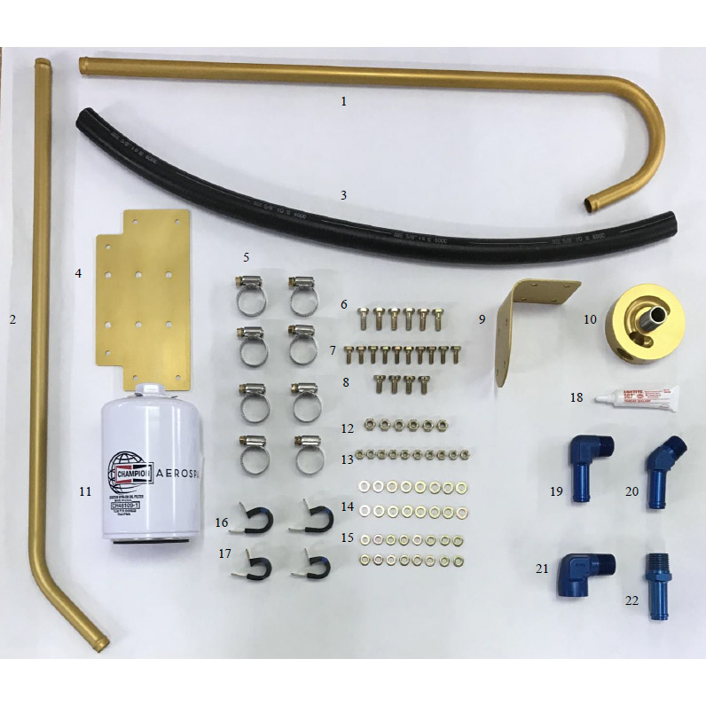 Airwolf Oil Filter Kit Stinson 108 with 150/165/220 HP Engines (Hoses Included) AFC-K010-A