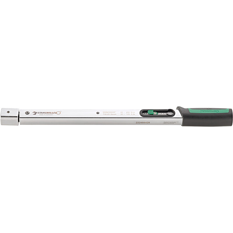 STAHLWILLE 730 Quick Basic Torque Wrench With Cut Out - Size 20 - 40-200 N7M - 30-144 Ft-Lb - 14 X 18 mm