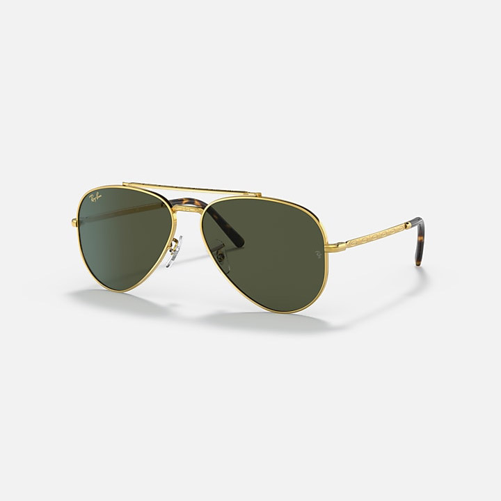 Ray-Ban Sunglasses New Aviator Legend Gold / Green 62 mm
