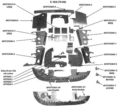 AF0755004-3 Baffle Assembly Left Hand Aft Bare