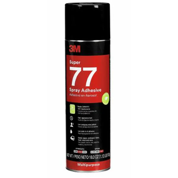 3M Spray Adhesive 77 - Low VOC - Clear - 24 Fluid Ounce