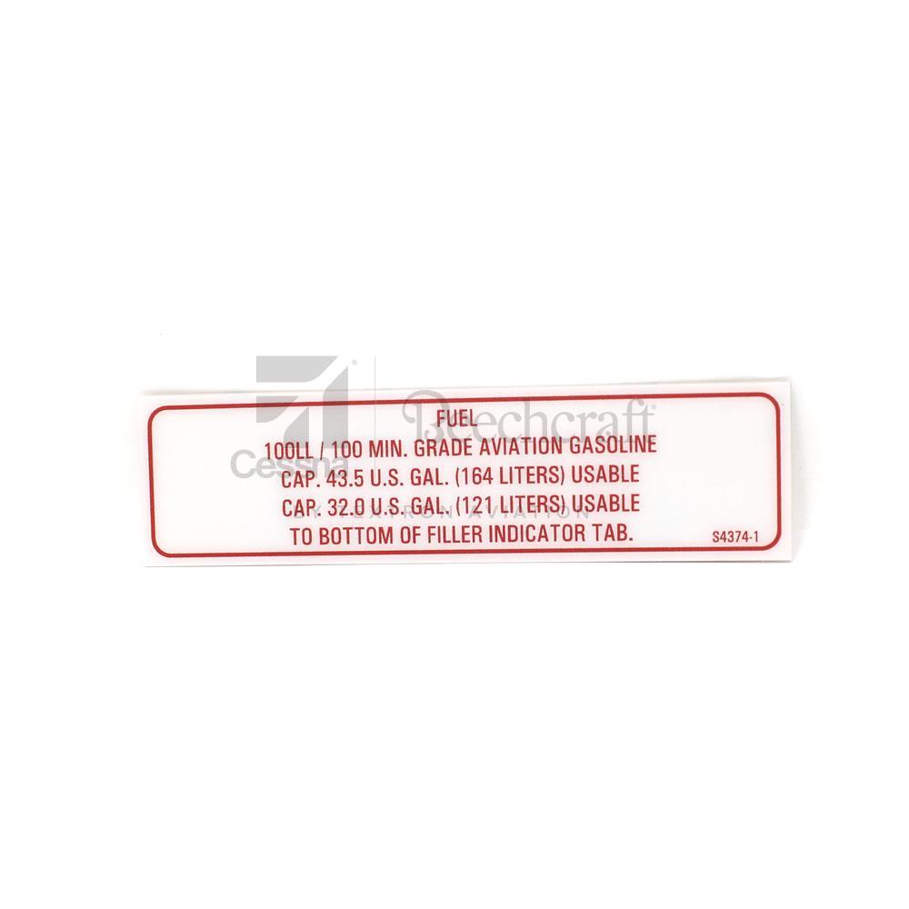 PLACARD - FUEL FILL