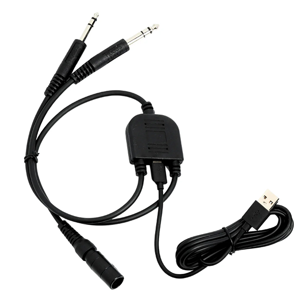 Hobbs Flyer USB Powered 6 Pin LEMO TO GA Twin PJ Plug Adapter HFA-C6PWR