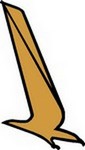 Hawk Decal Gld/Blk Right