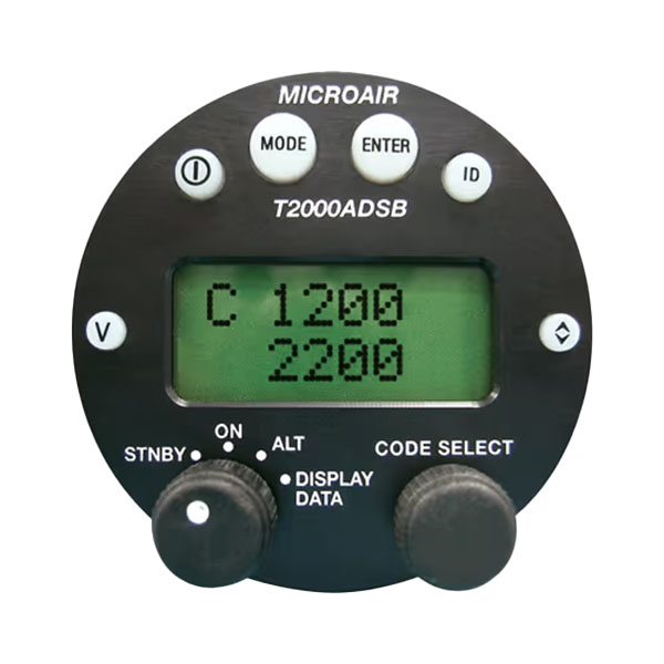 Microair Avionics T2000ADSB IO Combo Harness Coax TED104 12 GPS Dash Antenna