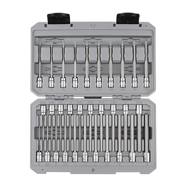 Tekton - 1/4 Inch Drive Long Hex And Torx Bit Socket Set With Case 31-Piece (5/64 - 5/16 In. 2 - 8 mm T6 - T30)