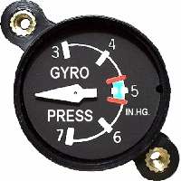 UMA 1-1/4 Gyro Pressure 3-7 In Hg 3-310-20 Non-TSO