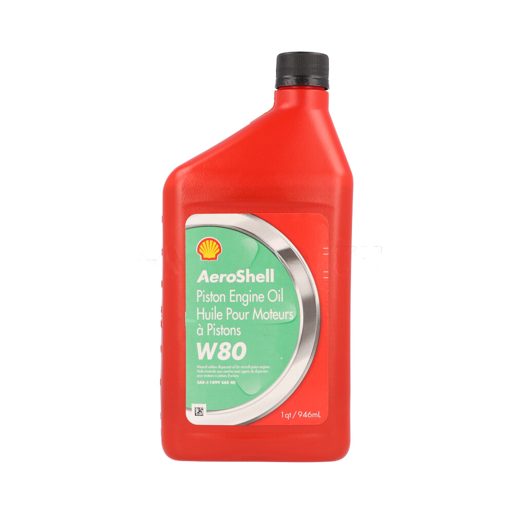 AEROSHELL OIL W80, AIRCRAFT OIL GRADE 40 , CAN 1 QT // MIL-L-22851D & SAE-J-1899