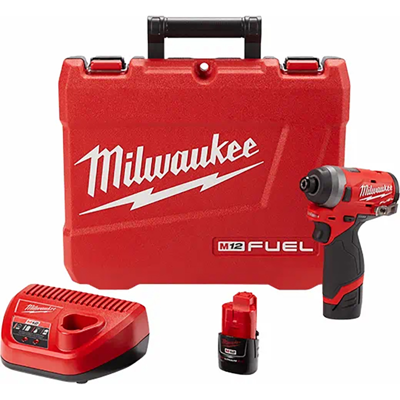 Milwaukee M12 Fuel 1/4 Hex Impact Driver Kit