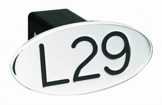 L29 Oval Black 2 Hitch Cover
