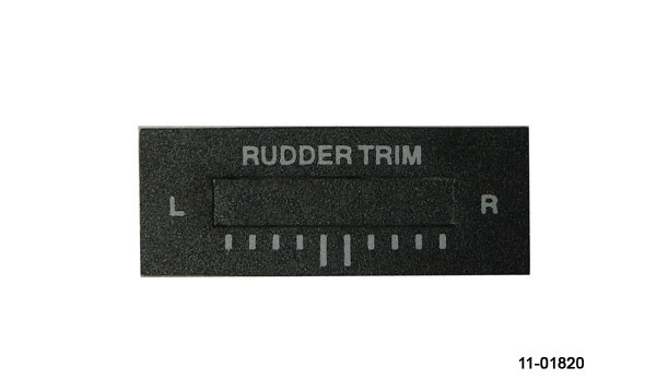 Rac Rudder Trim Label Small For RP3 Indicator