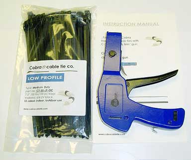 Cobra Cable Tie Kit Black 7.5 50Lb