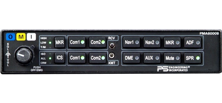 PS Engineering PMA 6000B Audio Panel 4 Place With Marker Beacon TSO