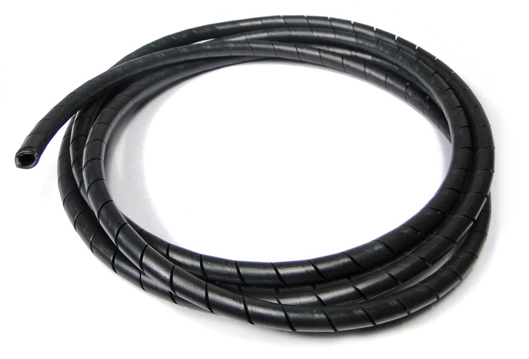 Spiral Wrap 1/4 Black Fire Resistant Pe-Fr