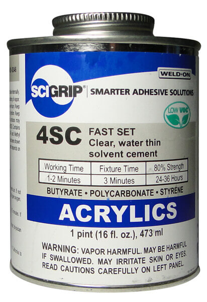 Weld-On Scigrip 4Sc Fast Set Acrylic Cement 1 Pint