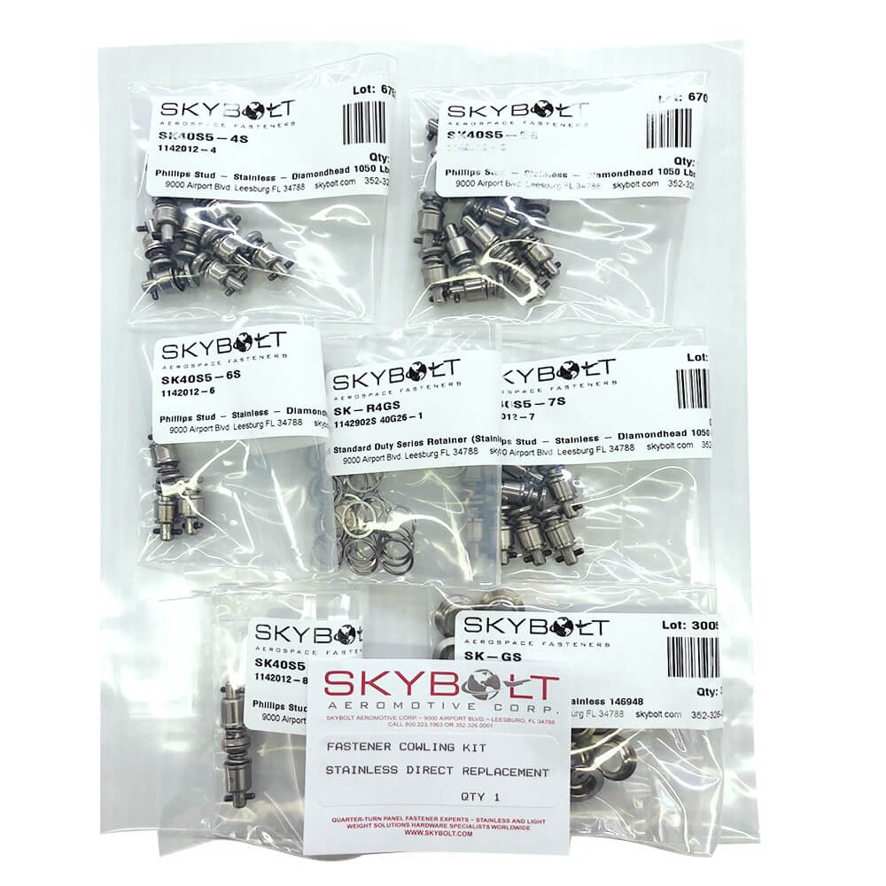 Cessna Cowling Fastener Replacement Kit Phillips C182-C3P