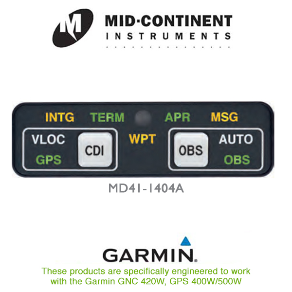 Mid-Continent Instruments and Avionics Annunciation Control Unit Horizontal 28V MD41-1408A