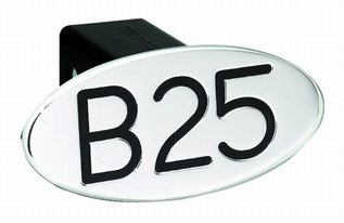 P25 Oval Black 2 Hitch Cover