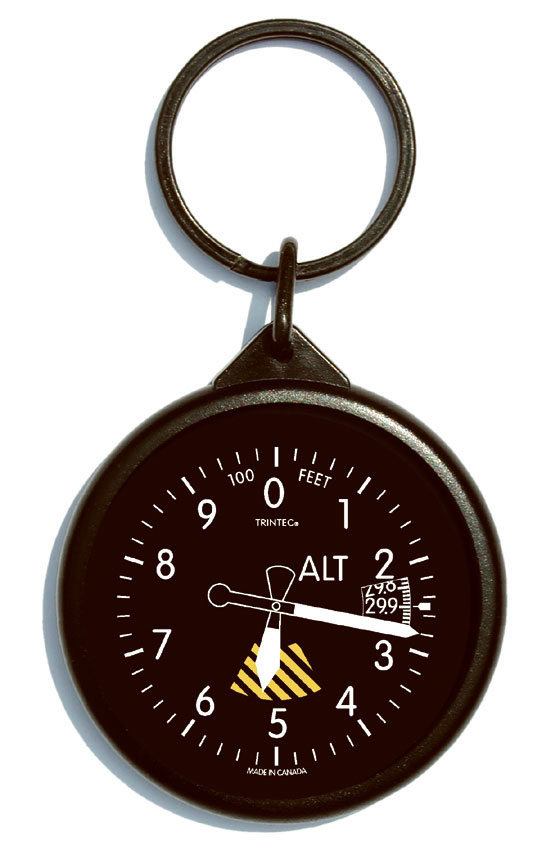 Round Altimeter Key Chain
