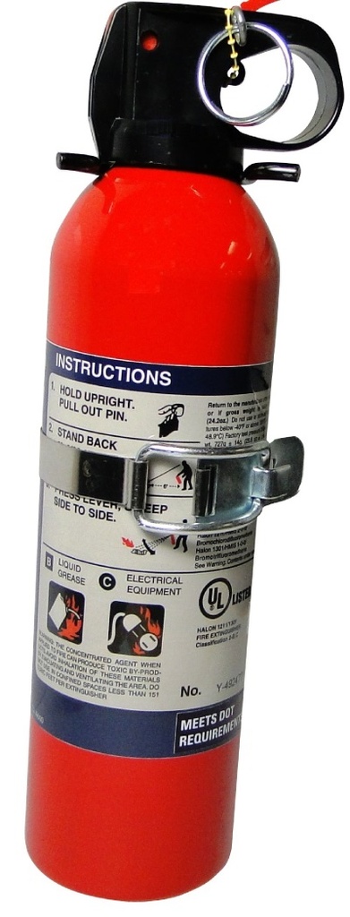 Halon Fire Extinguisher 1.3Lb + With Mounting Bracket