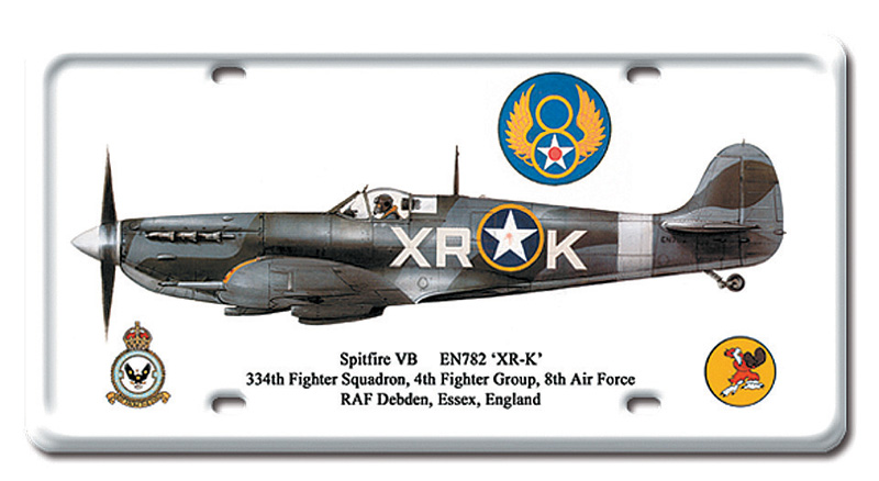 Spitfire Vb Metal License Plate 12X6