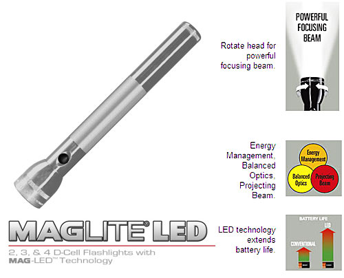 Maglite Grey Pewter 2D Cell Flashlight
