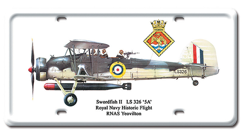 Swordfish II Metal License Plate 12X