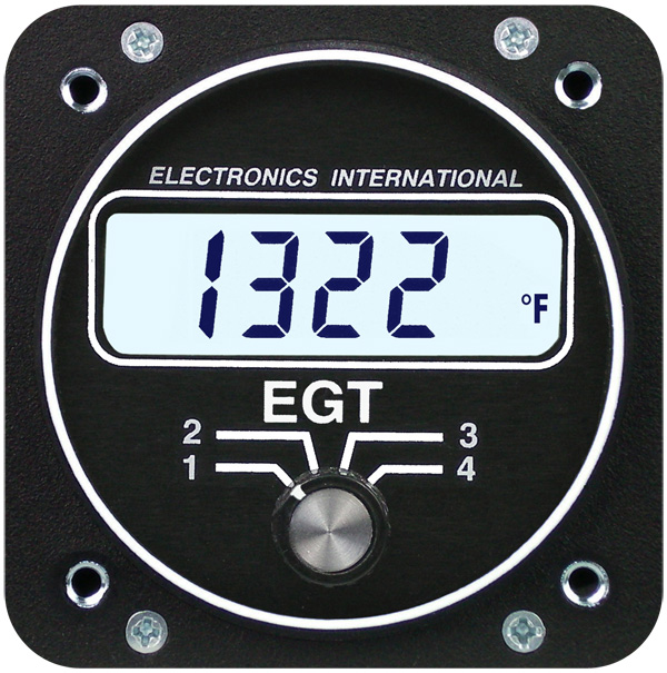 Electronics International E-4 EGT Four Channel Gauge 2-1/4 TSO