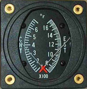 Swift 2-1/4 CHT EGT 100-700 F / 700-1700 F