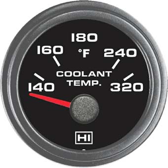 2 Coolant Temperature Gauge 140 To 320 Degree F Lighted