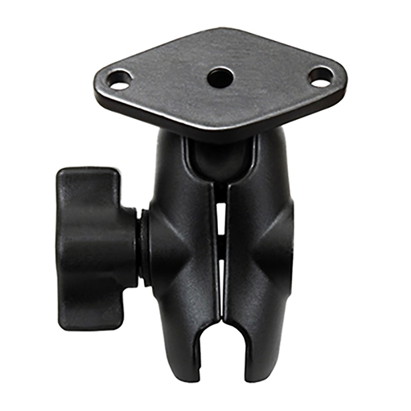 RAM Double Socket Short Arm With Diamond Plate