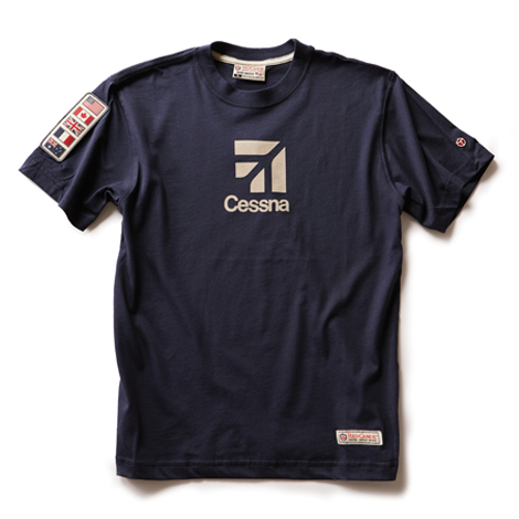 Cessna T-Shirt Navy - Medium Cf