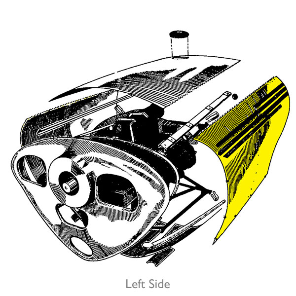 Ercoupe Camloc Side Cowl Left F40559-L