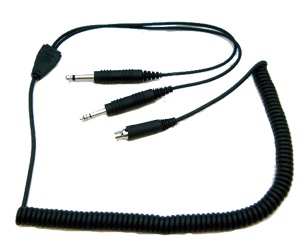 David Clark H10-60 Headset To Dual GA 5 Foot Coil Cable