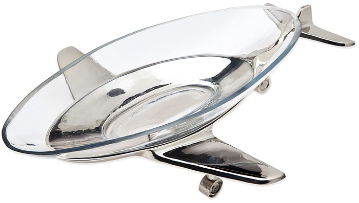 AIRPLANE GLASS SERVING TRAY
