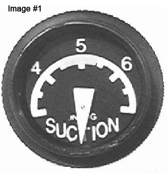 UMA 2-1/4 Suction Gauge 0-10 In Hg Black & White Non-TSO