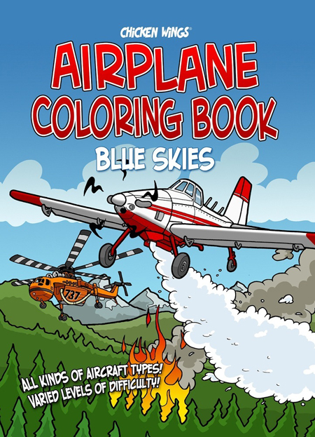 Airplane Coloring Book- Blue Skies