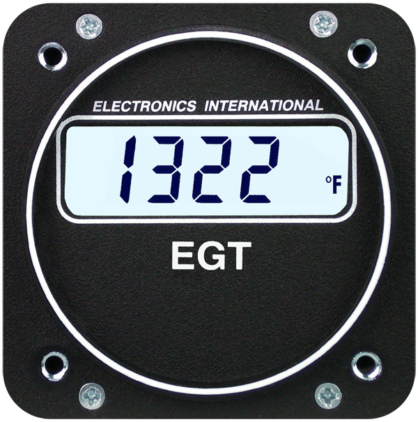 Electronics International E-1 EGT One Channel Gauge 2-1/4 TSO