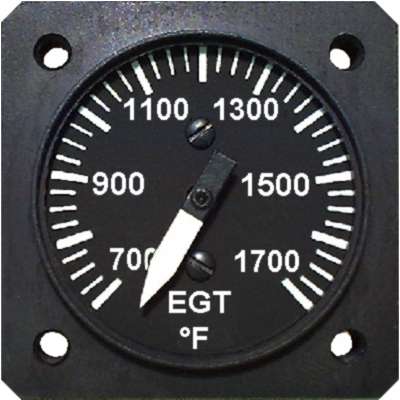 UMA 1-1/4 EGT Gauge 400F - 1700F Type K TSO